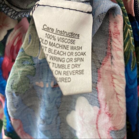 Revival-flamingo print Faux Wrap Midi Holiday/Sumner Dress - Picture 11 of 12